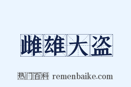 雌雄大盗是什么意思的图片